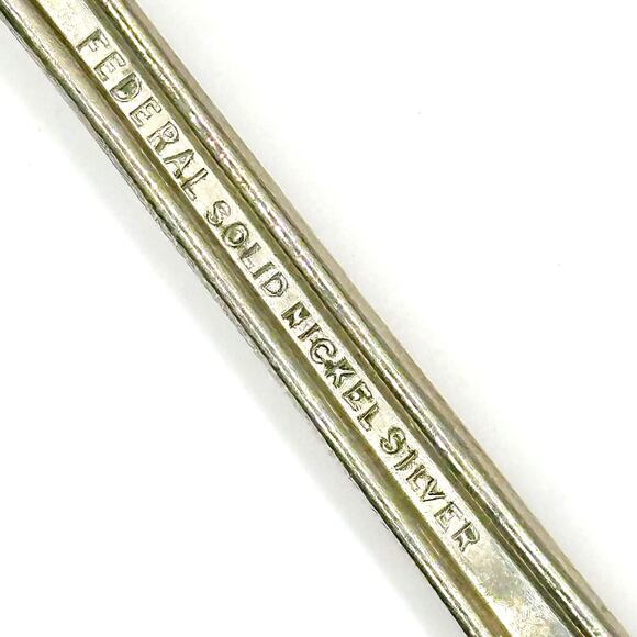 Vintage Federal Solid Nickel Silver Lot Set of 3 Olive pickle Forks cocktail - Picture 13 of 16